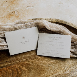 Cartão RSVP Casamento de Escolha de Refeições da Árvore de Pal