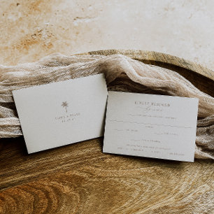 Cartão RSVP Casamento de Escolha de Refeições da Árvore de Pal