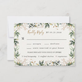 Cartão RSVP Casamento de Escolha de Refeições de Boho Boho, Do