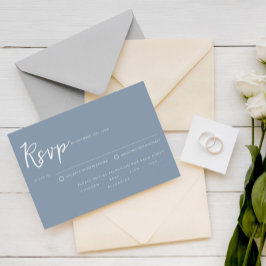 Cartão RSVP Casamento de Escolha de Refeições de Manchas Azuis