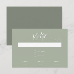Cartão RSVP Casamento de Escolha de Refeições de Manuscrito Ve