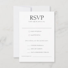 Casamento de Escolha de Refeições Elegante do Mono