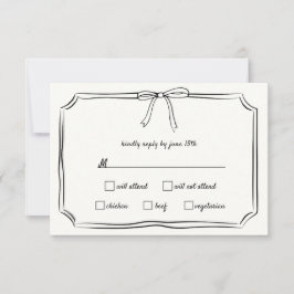 Cartão RSVP Casamento de Eterno de Arco desenhado à mão Elegan