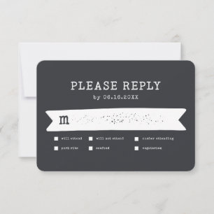 Cartão RSVP Casamento de fazendeiros russos modernos