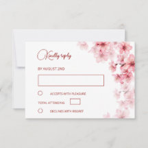 Casamento de Flor de Cerejeira em Aquarela