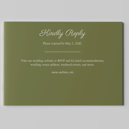 Cartão RSVP Casamento de flor selvagem púrpura minimalista