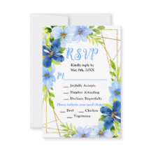 Casamento de Flores Azuis e Navy com Folhagem