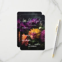 Casamento de Flores Coloridas Escuras Personalizad