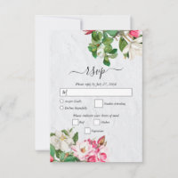 Casamento de Flores de Aquarela Magnolia