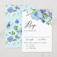 Casamento de Flores de Hydrangea Azul Watercolor