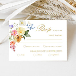 Cartão RSVP Casamento de Flores Silvestres Casamento Floral Co