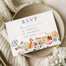 Casamento de Flores Silvestres em Aquarela Ousada