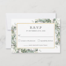 Casamento de Folhagem Verde Chic Greenery Dourado