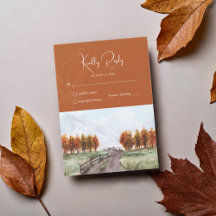 Casamento de Folhas de Árvores do Outono das Monta