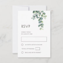 Casamento de Folhas de Eucalipto em Aquarela