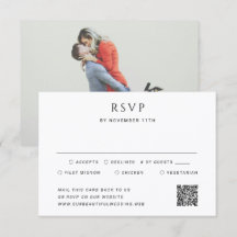 Casamento de Foto com Código QR Simples Moderno