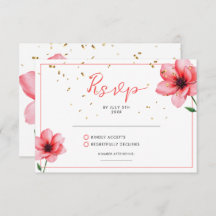 Casamento de Frame de Confetti Floral Rosa-Blush C