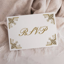 Casamento de Frame de Vintagem de Script Dourado E