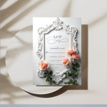 Casamento de Frame Floral do Ornamentado de Vintag