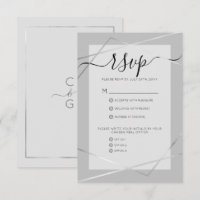 Casamento de Fronteira Elegante de Cinzas Simples