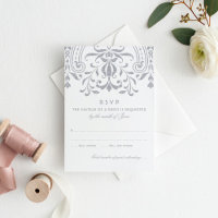 Casamento de Glamor de Prata Elegante
