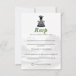Cartão RSVP Casamento de Golfe Grooms