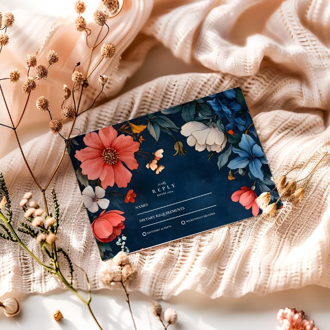 Cartão RSVP Casamento de Halloween Elegante (Criador carregado)