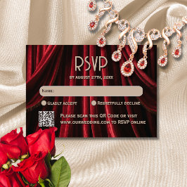 Cartão RSVP Casamento de Hollywood Red Carpet Premiere