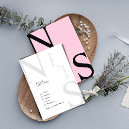 Cartão RSVP Casamento de Iniciais de Negrito Mínimo e Elegante