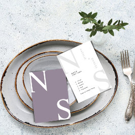 Cartão RSVP Casamento de Iniciais de Negrito Mínimo e Elegante