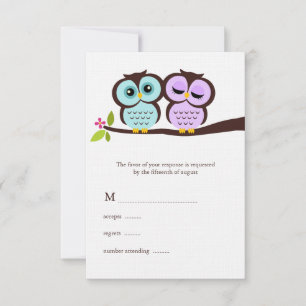 Cartão RSVP Casamento de lavandas e donas de Casa