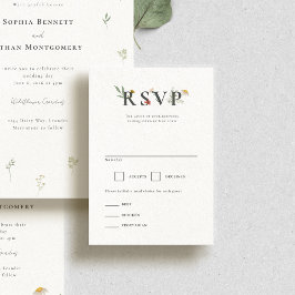 Cartão RSVP Casamento de Leander Wildflower