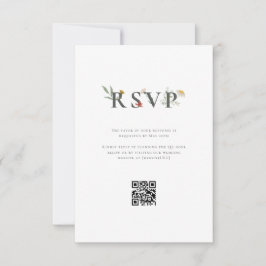 Cartão RSVP Casamento de Leander Wildflower