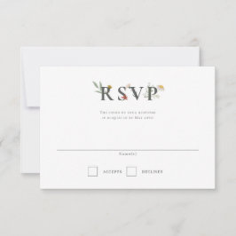 Cartão RSVP Casamento de Leander Wildflower