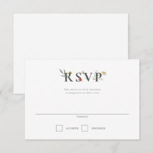 Cartão RSVP Casamento de Leander Wildflower