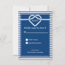 Casamento de Listras de Nó de Amarração Azul Marin
