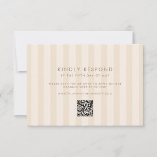 Cartão RSVP Casamento de Listras Suaves