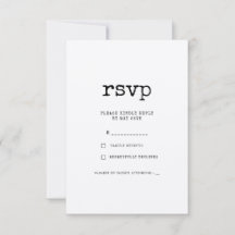 Casamento de máquina de escrever minimalista vinta