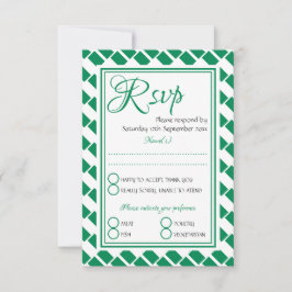 Cartão RSVP Casamento de Na moda de Escritura Personalizada de