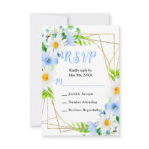 Casamento de Não Me Esqueças e Margaridas