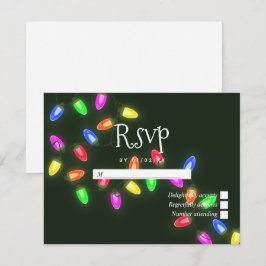 Cartão RSVP Casamento de Natal