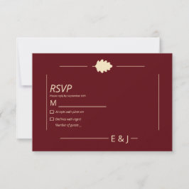 Cartão RSVP Casamento de Outono em Borgonha