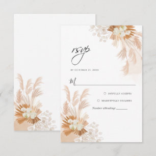 Cartão RSVP Casamento de Palmas do Deserto de Terracotta Pampa