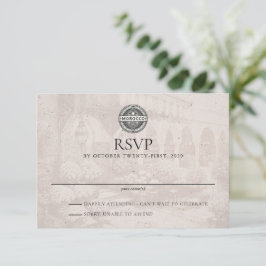 Cartão RSVP Casamento de Passaporte de Marrocos
