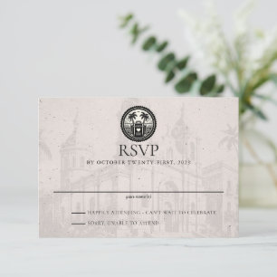 Cartão RSVP Casamento de Passaporte Porto Rico
