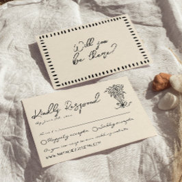 Cartão RSVP Casamento De Pedra Simples E Simples
