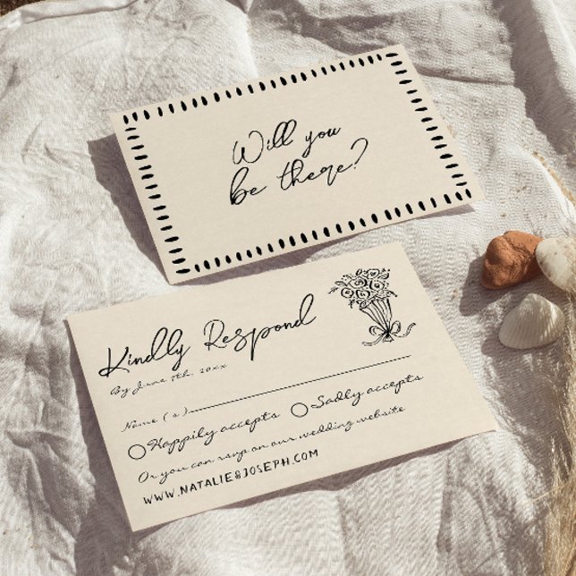 Cartão RSVP Casamento De Pedra Simples E Simples (Criador carregado)