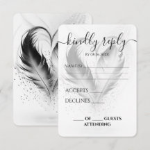 Casamento de Penas de Coração Personalizadas