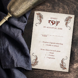 Cartão RSVP Casamento de Pirate Treasure