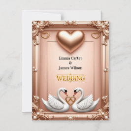 Cartão RSVP 🌺Casamento de Primavera Com Flores de Pêssego 💐